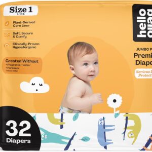 Hello Bello Premium Baby Diapers Size 1, 32 Count of Disposable, Extra-Absorbent, Hypoallergenic Baby Diapers with Snug and Comfort Fit