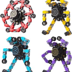 Transformable Fidget Spinners 4 Pcs for Kids and Adults Stress Relief Sensory