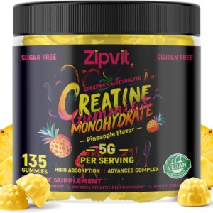 Monohydrate Gummies (5g) – Pre-Workout Energy & Muscle Growth Support for Men & Women | Pineapple Electrolyte Gummies