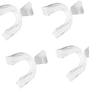 4Pcs Transparent Mouth Guard Silicone Grinding Guard Teeth Whitening Tray Sleeping Gum Shield for Sports Bruxism Bite Guard Easy to Use,Teeth Grinding Guards,Health and Household,Oral Care