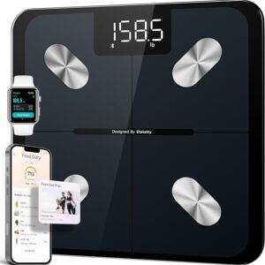 Smart Scale for Body Weight FSA HSA Store Eligible, Bathroom Digital Weighing Scale with BMI, Body Fat, Muscle Mass, Accurate Bluetooth Home User Health Equipment Sync Apps
