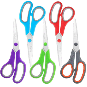 Scissors Bulk Set of 5-Pack, Niutop 8" Multipurpose Sharp Sewing Craft Fabric Scissors for Office Home High/Middle School Student Office Teacher Art Supplies